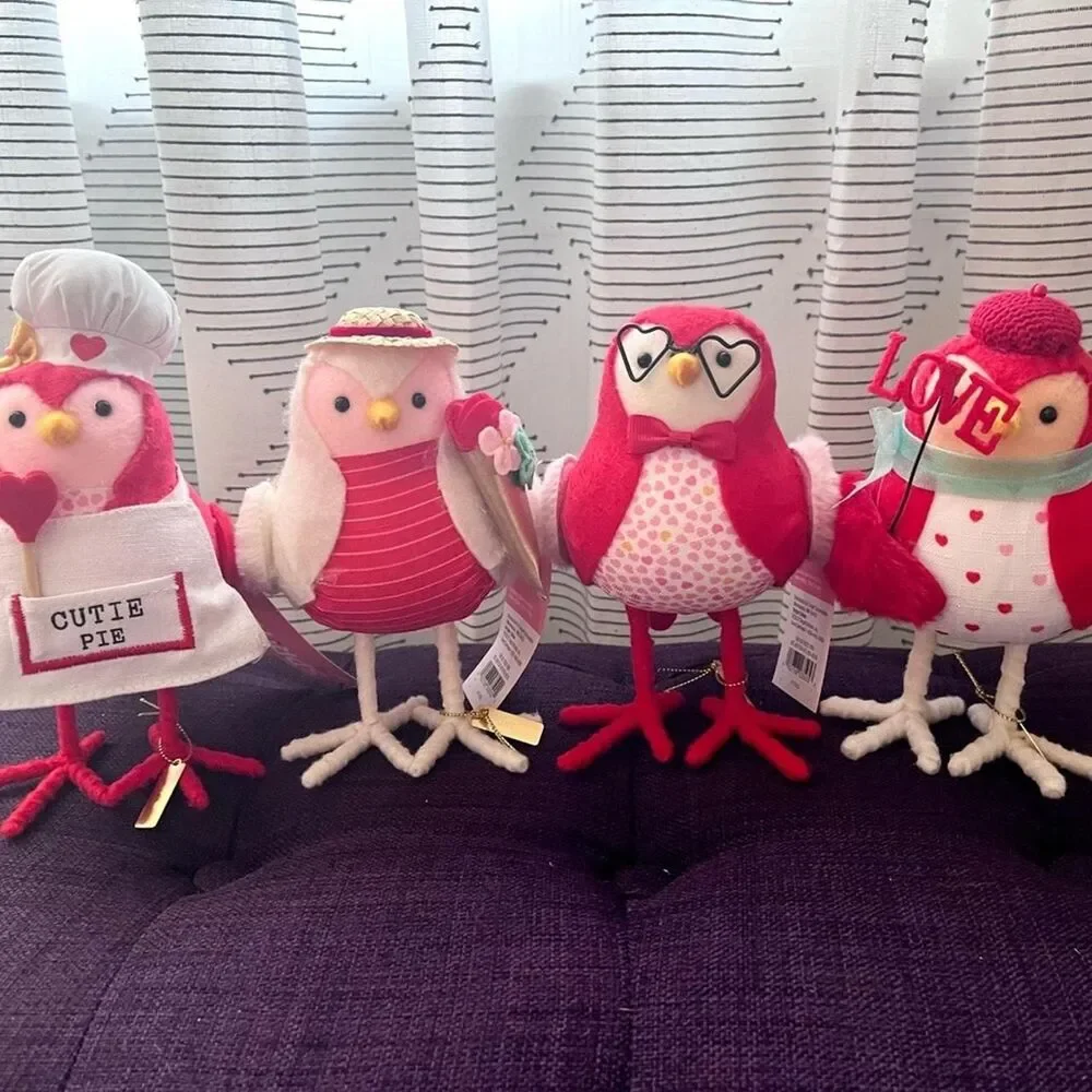 Target Spritz Feathery Friends 2023 Valentine’s Day Birds Set of 4 - NWT